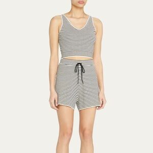 Monrow Ivory and Black Striped Set